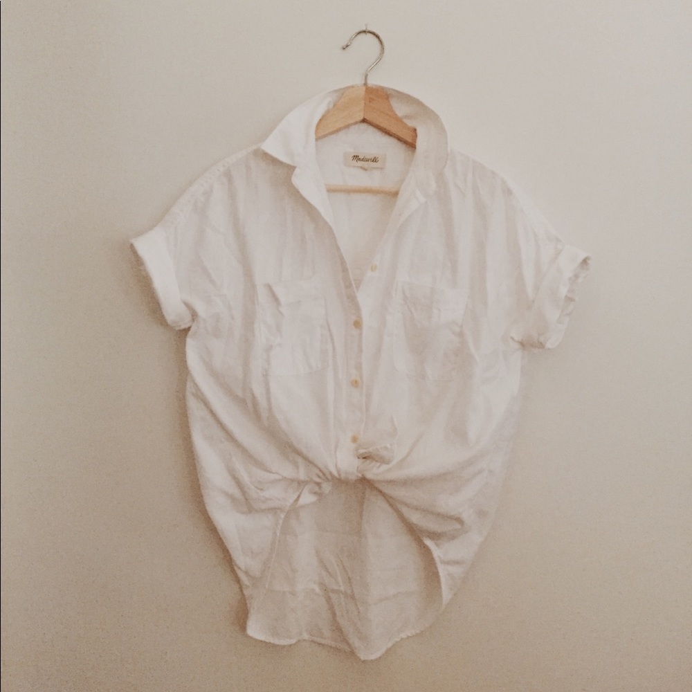 MADEWELL Cotton Courier Shirt Size XXS